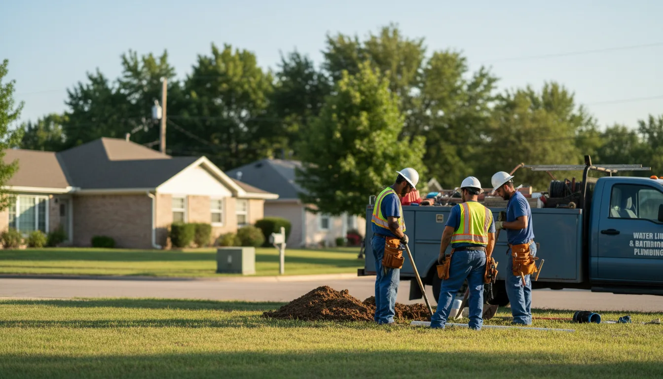 Residential water line and bathroom plumbing service in Lake Park, IA